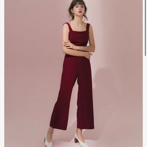 Burgundy jumpsuit